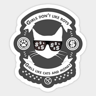 Cats and Money Sticker